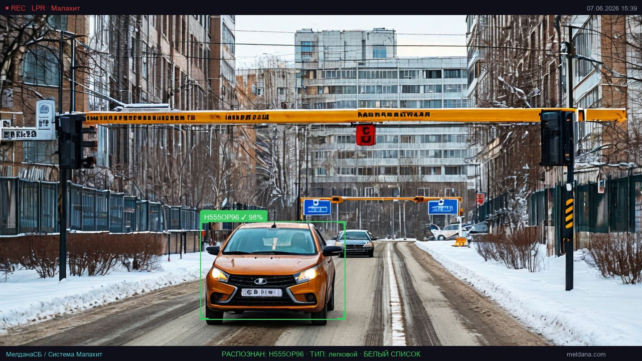 Распознавание автомобильных номеров (LPR) Малахит — въезд по номеру